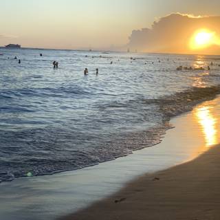 Serene Sunset Stroll on Royal-Moana Beach