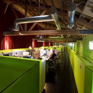 Green and Yellow Office Oasis