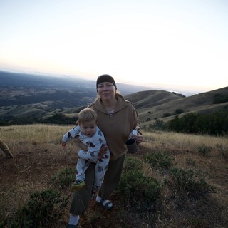 Mother and Baby at Golden Hour on Mount Diablo
