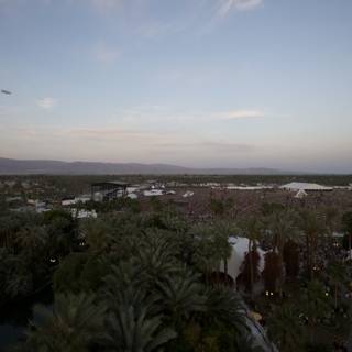Panoramic Vista of the Desert from a Rooftop