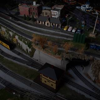 Miniature Train Chugs Through Scenic Tunnel