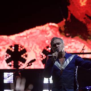 Morrissey rocks the stage at the Natural History Museum