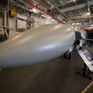 Gray Drop Tank Display at USS Hornet Museum