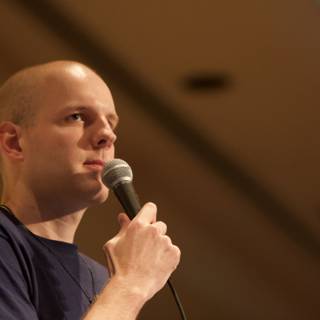 Bald Entertainer Performs at Defcon Day 3