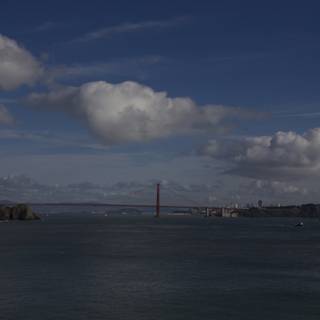 Golden Gate Bridge standing tall amidst the clouds