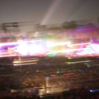 Blurred Lights and Big Crowds at Coachella