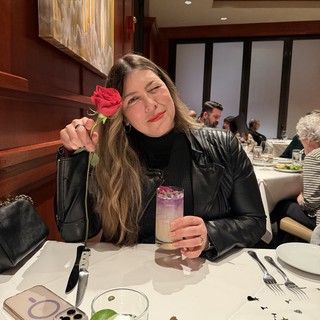 Elegant Dinner Portrait with Rose and Cocktail