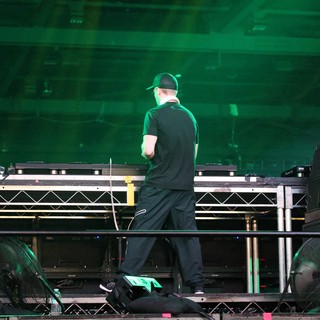 DJ Performs Under Green Lights at Wobbleland Festival