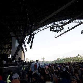 Electric Vibes Under a Swaying Silhouette: Coachella 2024