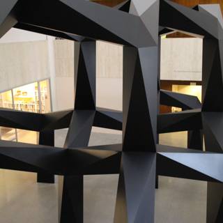 Sleek Plywood Sculpture Enhances Modern Interior Design