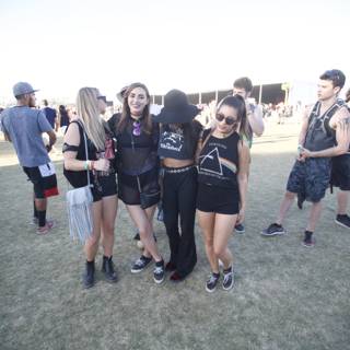 Four Girls Rocking Coachella in Black