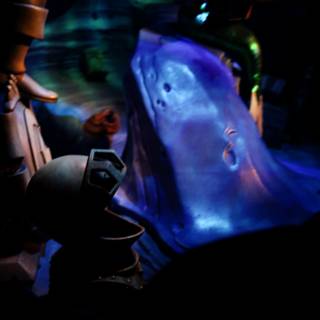 Illuminated Statue in Disneyland