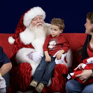 A Trio of Joy with Santa Claus