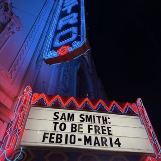 Castro Theatre Marquee Glowing at Night in San Francisco