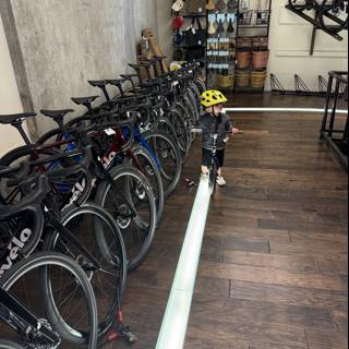 Little Adventurer in the Bike Store