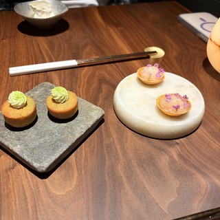 Elegant Japanese Dessert Course at Fine Dining Restaurant