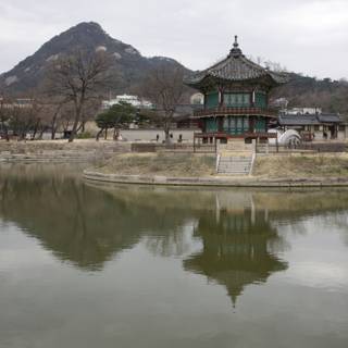Serene Reflections: Korea's Pagoda by the Pond