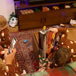 Christmas Morning Gift Opening with Family