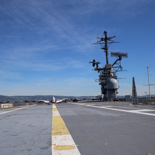 USS Hornet Aircraft Carrier Flight Deck and Island