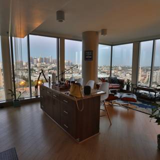 Penthouse Kitchen with City View