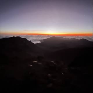 Sunset over Haleakalā Mountains
