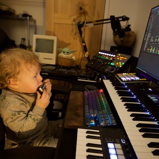 Toddler Producer at Home Music Studio Setup