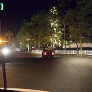 Night Drive: Illuminated Path at Coachella 2024