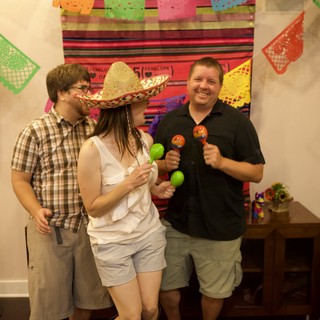 Fiesta Fun with Sombrero and Maracas at Anniversary Party