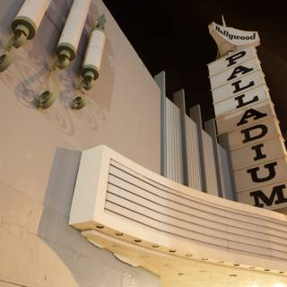 Illuminated Theater Sign at Night