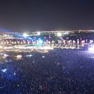 Light Up the Night: A Massive Crowd at Coachella Music Festival