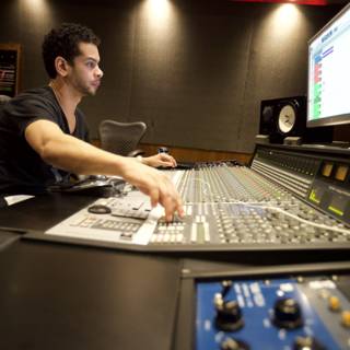 Marc Kinchen Mixing It Up in the Studio.