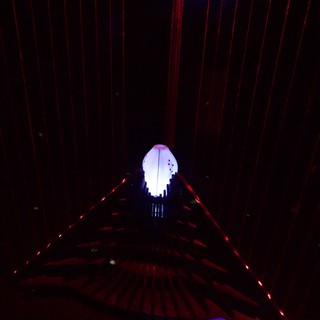 Immersive Light Installation with Illuminated Ghost Figure