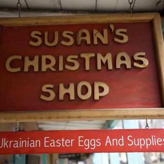 Susan's Christmas Shop - Ukrainian Easter Eggs Store Sign