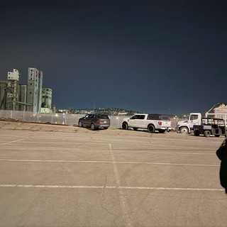 Industrial Dawn at Urban Parking Lot