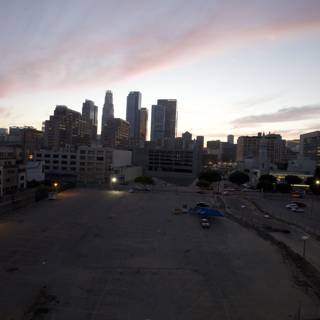 The Urban Skyline at Sunset