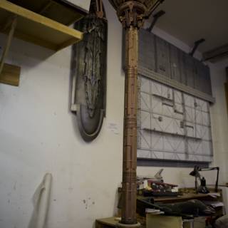 Wooden Statue in a Workshop
