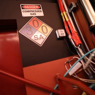 Danger Compressed Gas Warning at Wobbleland Festival