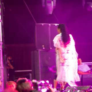 The White Dress Woman on the Concert Stage