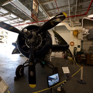 Historic Aircraft on Display Inside USS Hornet Museum