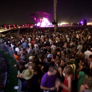Nighttime Concert Crowds at Coachella 2008