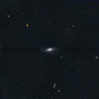 M106 Galaxy in SHO Narrowband with RGB Stars