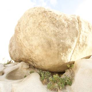 A Majestic Rock Overlooking the Desert Landscape