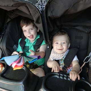 Double Delight in a Stroller