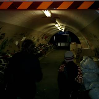 Walking through the Shibuya Tunnel