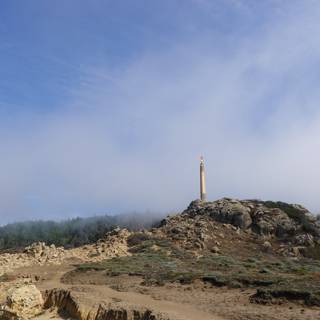 Mountain Lighthouse in the Mist