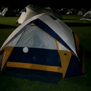 Nighttime Camping on the Grass