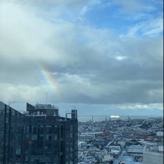Rainbow above the Urban Metropolis
