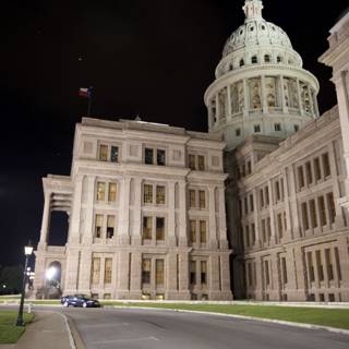 Texas State Capitol Building Shines Bright at Night