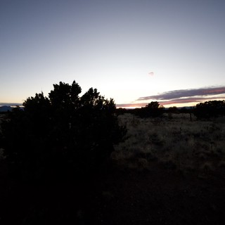 Desert Twilight Over Santa Fe Landscape