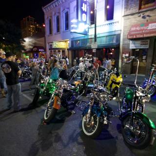 Motorcycle Enthusiasts Gathered in Austin